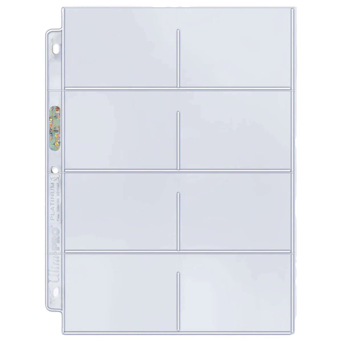 Ultra Pro - 8-Pocket Platinum Page with 3-1/2" X 2-3/4" Pockets