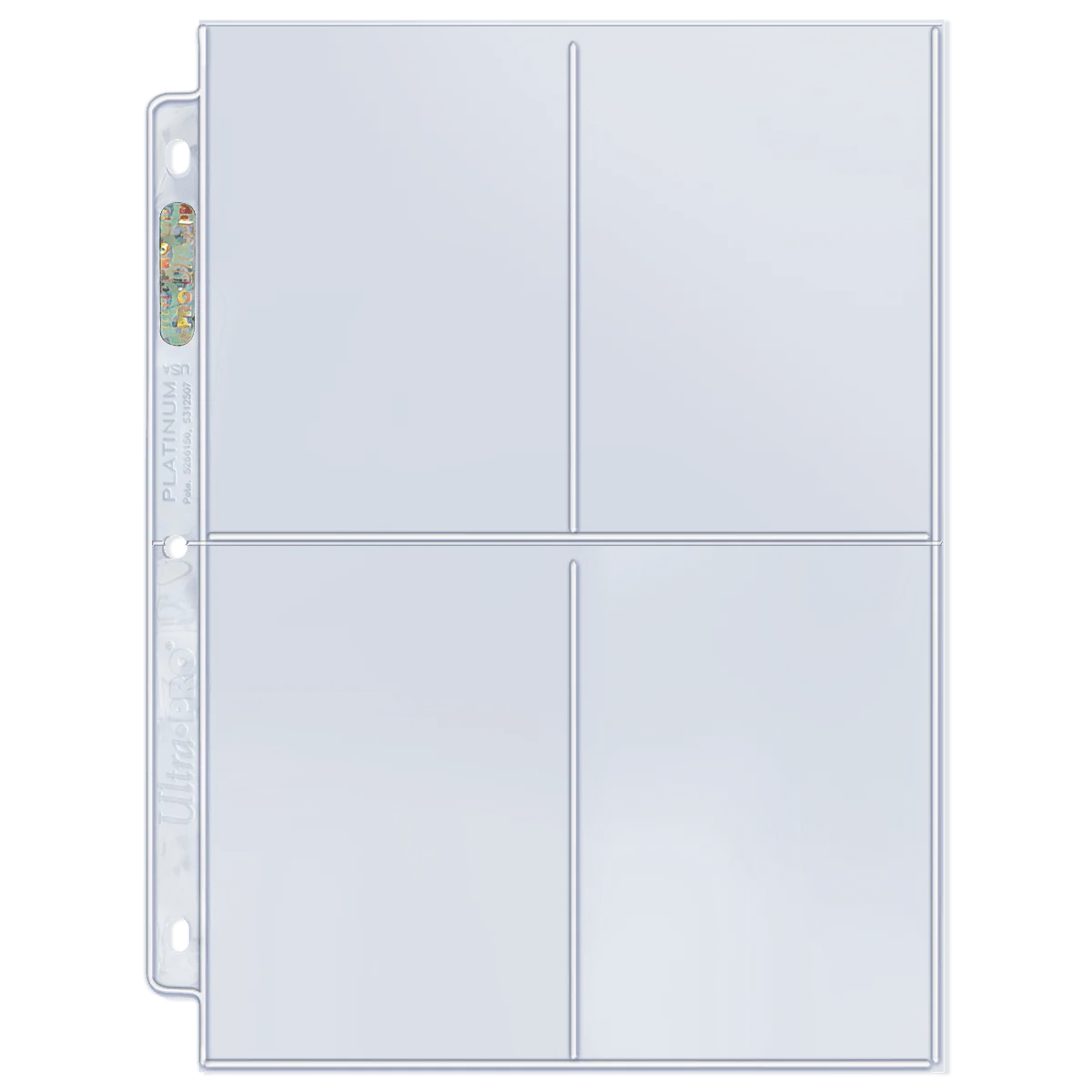 Ultra Pro - 4-Pocket Platinum Page with 3-1/2" X 5-1/4" Pockets