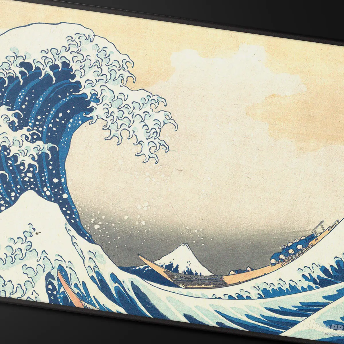 Ultra Pro - The Great Wave off Kanagawa Black Stitched Playmat