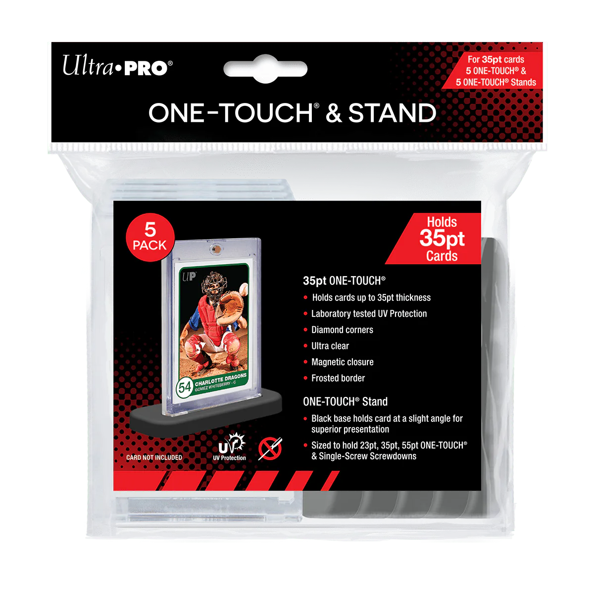 Ultra Pro One Touch Magnetic Cardholder + Stand 5er Pack (5x Cardholder + Stand)