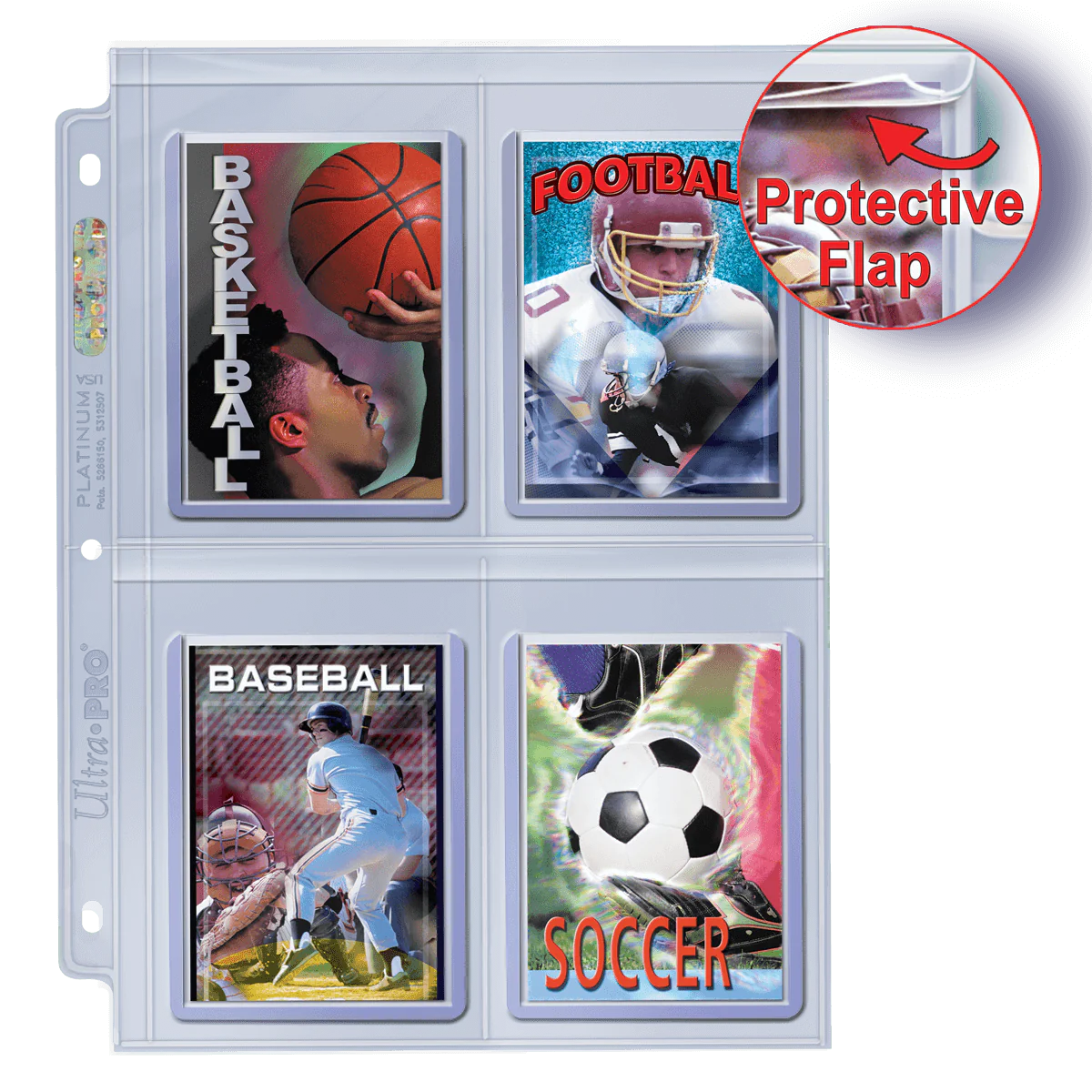 Ultra Pro - Premium Series 4-Pocket Secure Pages (100ct) for Toploaders