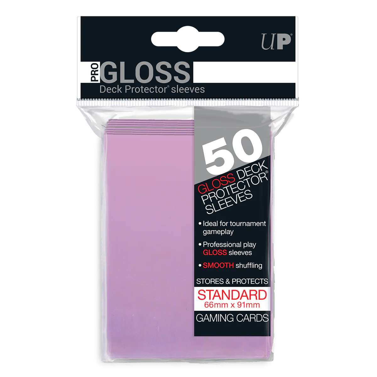 Ultra Pro - PRO-Gloss 50ct Standard Deck Protector® sleeves: Pink