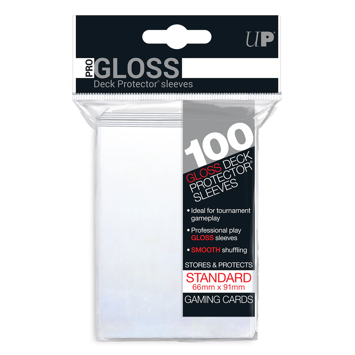 Ultra Pro - PRO-Gloss 100ct Standard Deck Protector® sleeves: White