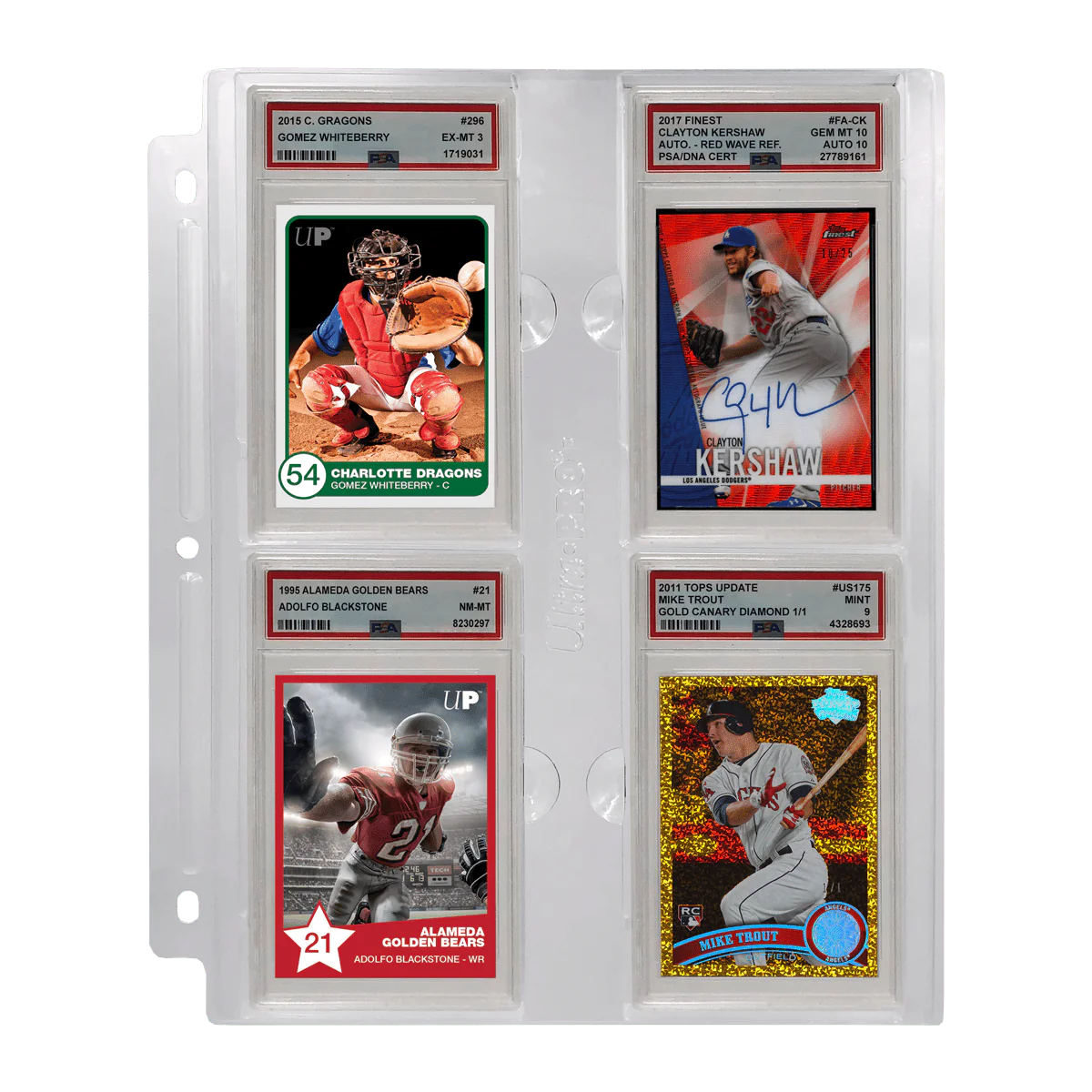 Ultra Pro - 4-Pocket Page (1ct) for Graded PSA Slabs