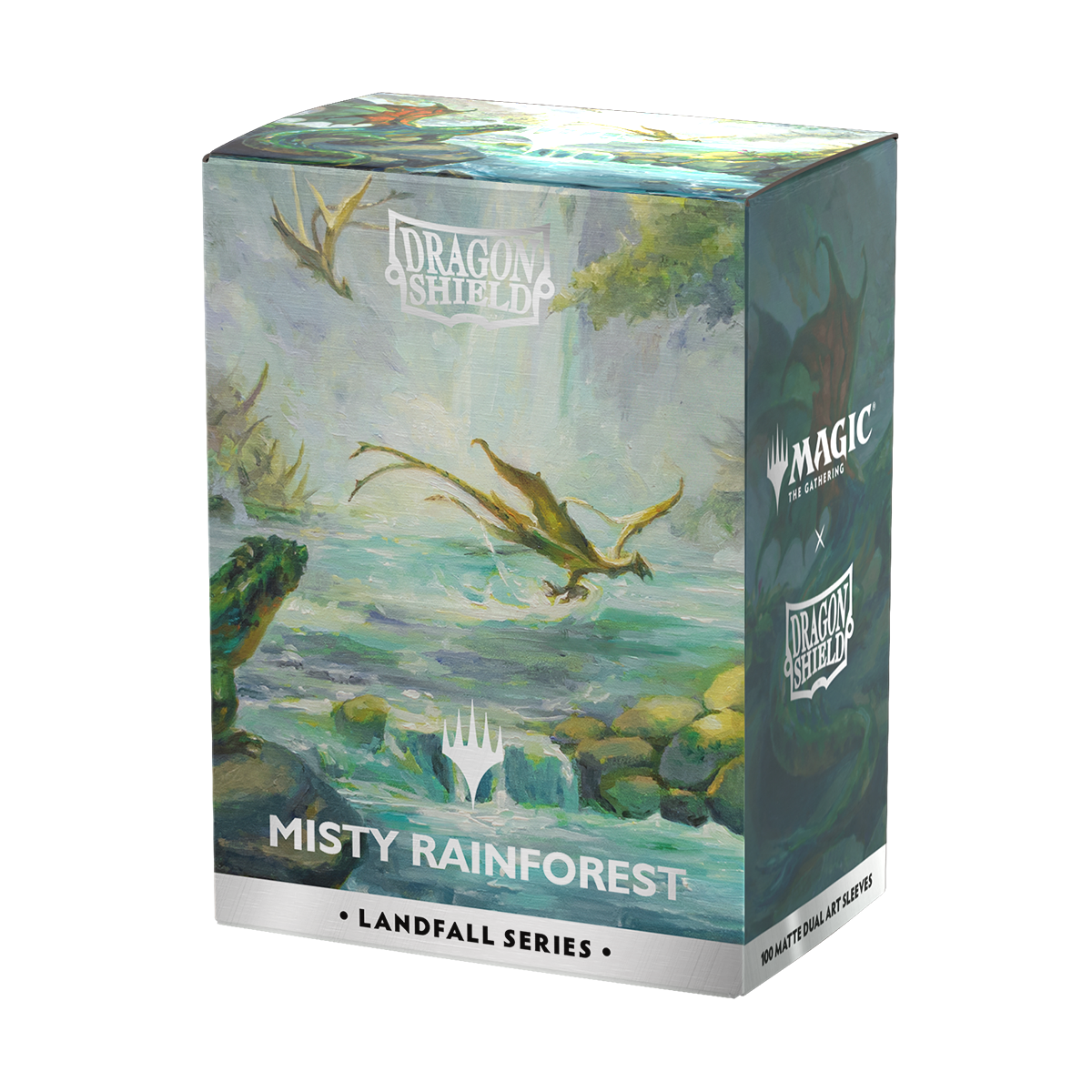 Dragon Shield X Magic: The Gathering: Misty Rainforest - Standard Size Sleeves Landfall Series