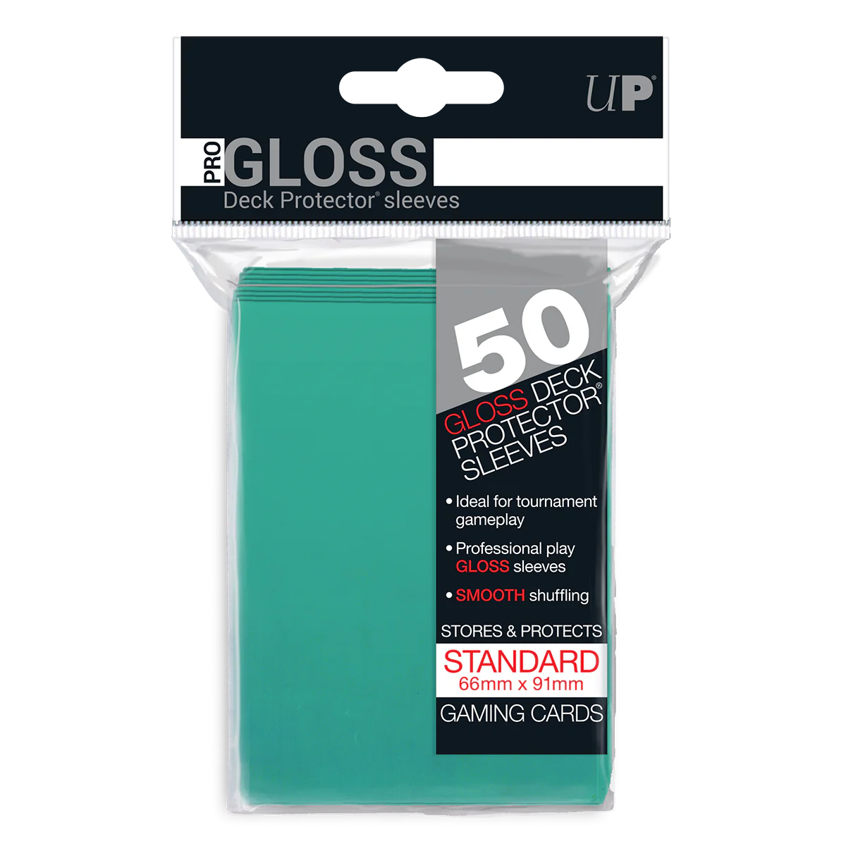 Ultra Pro - PRO-Gloss 50ct Standard Deck Protector® sleeves: Aqua