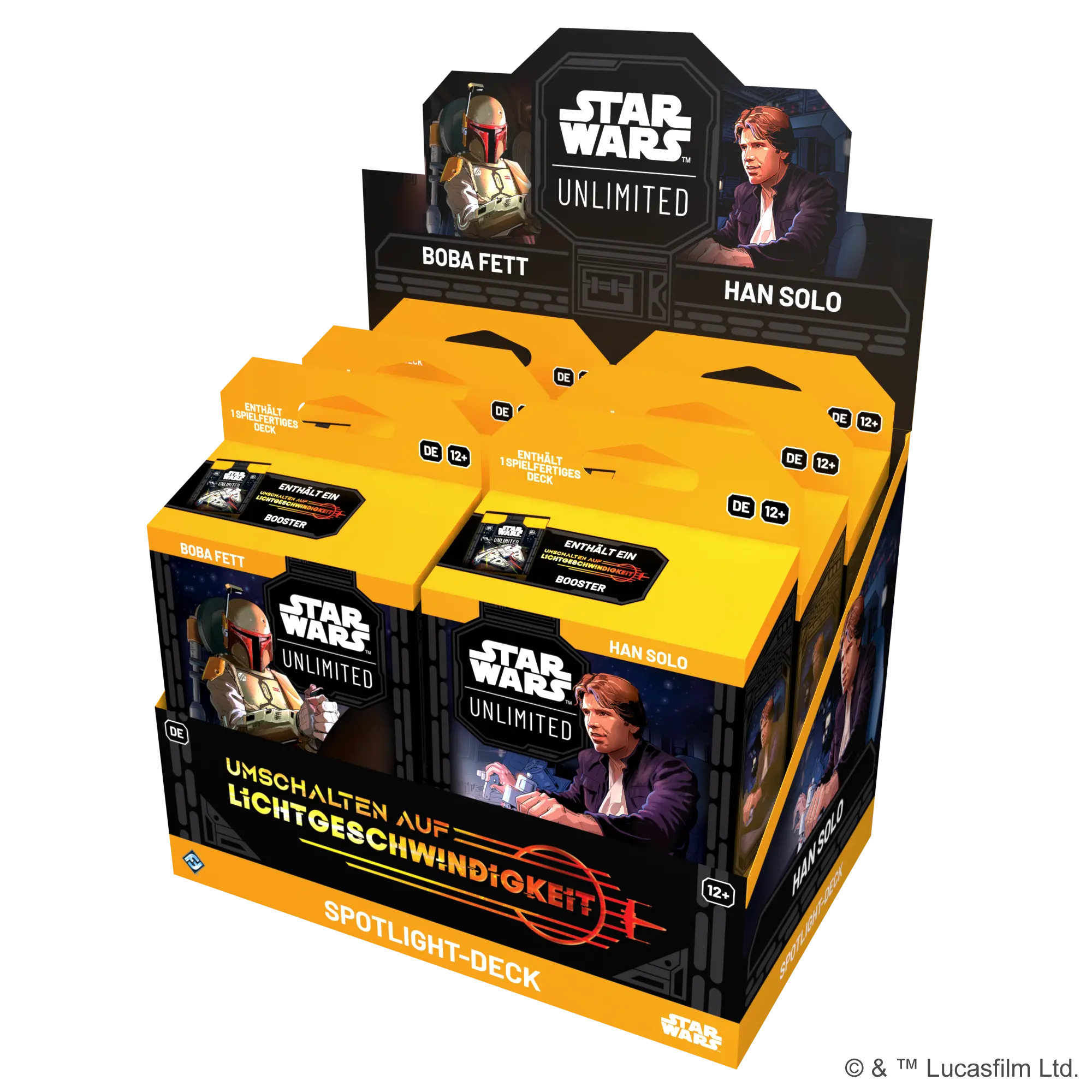 Star Wars Unlimited: Umschalten auf Lichtgeschwindigkeit - Spotlight Deck Display (6 Decks) (DE)