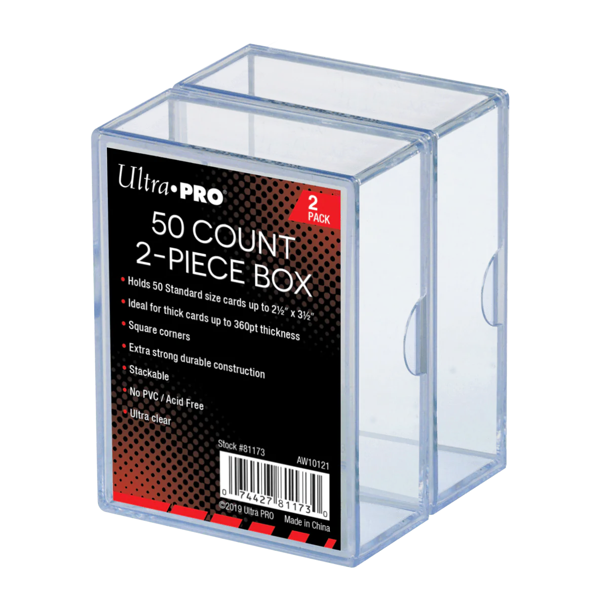 Ultra Pro - 2-Piece 50-Count Clear Card Boxes (2ct)