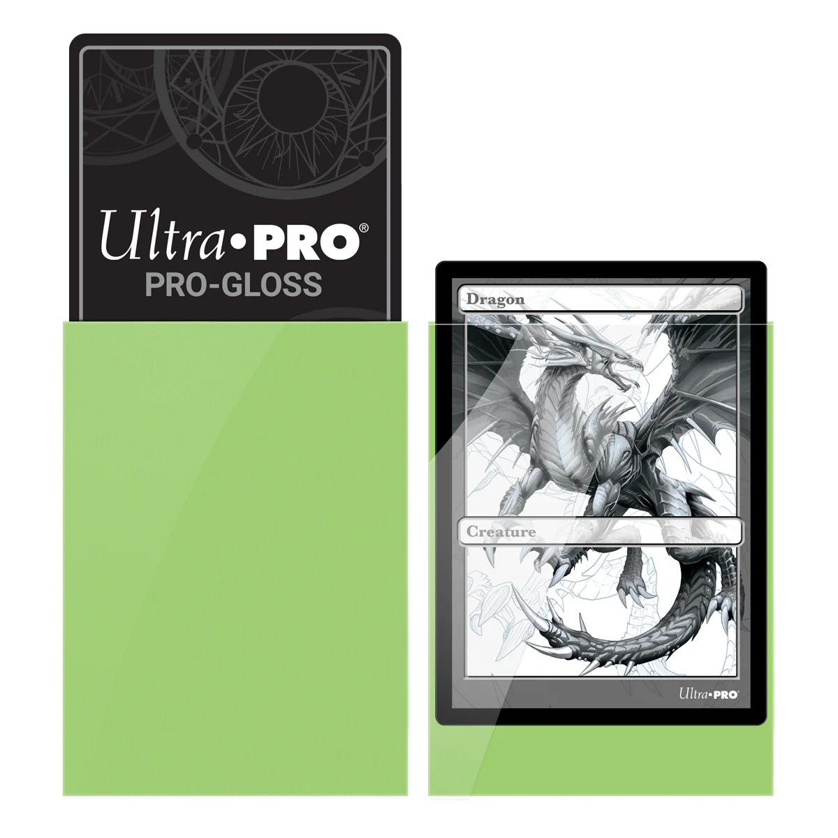 Ultra Pro - PRO-Gloss 50ct Standard Deck Protector® sleeves: Lime Green