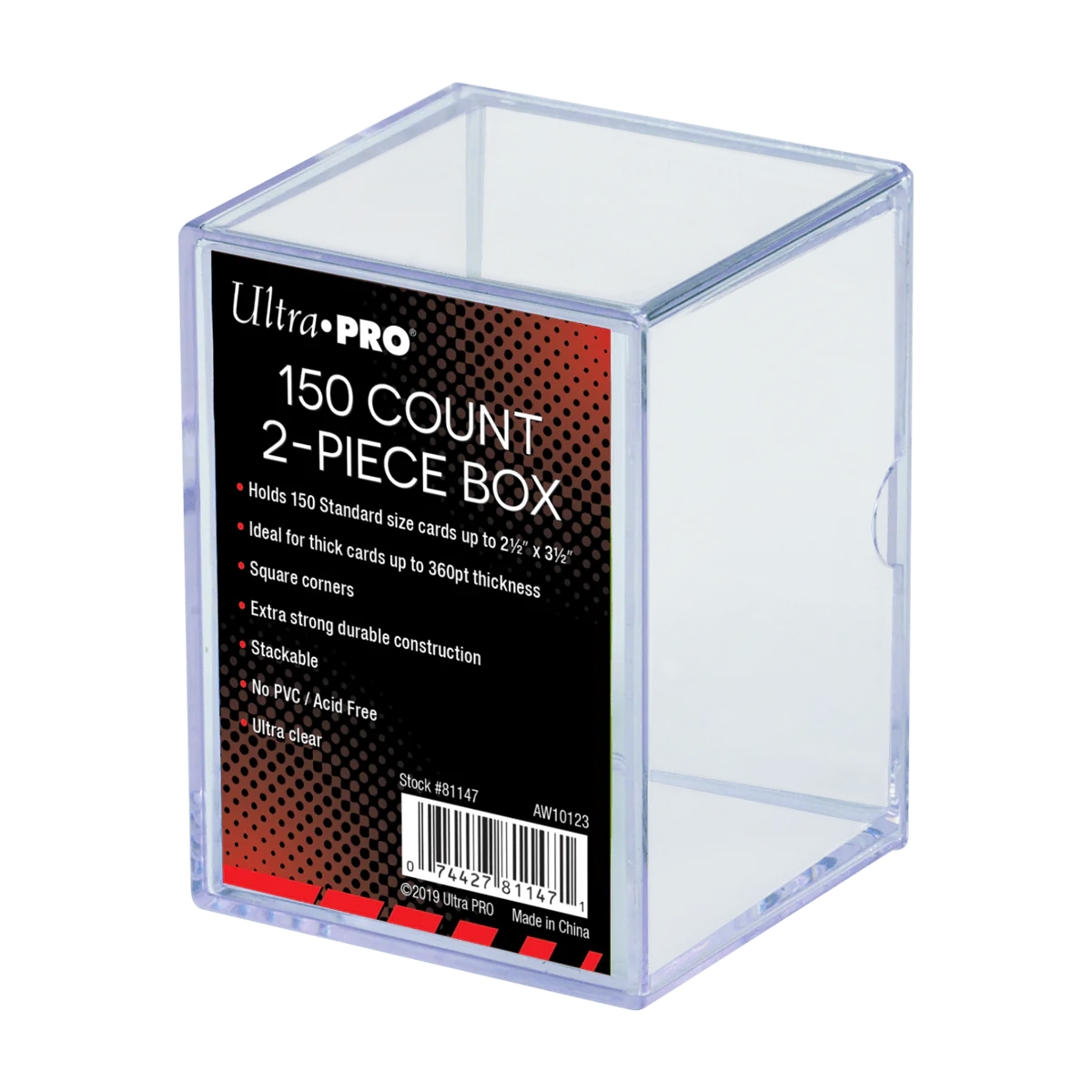 Ultra Pro - 2-Piece Storage Box - for 150 Cards - Clear