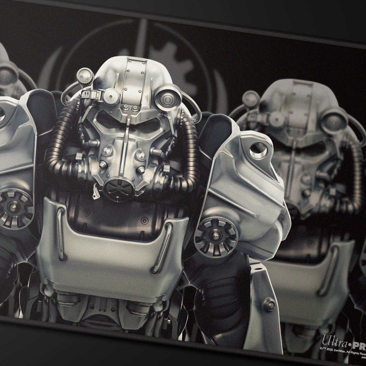 Ultra Pro -  Brotherhood of Steel Black-Stitched Playmat for Bethesda - Fallout