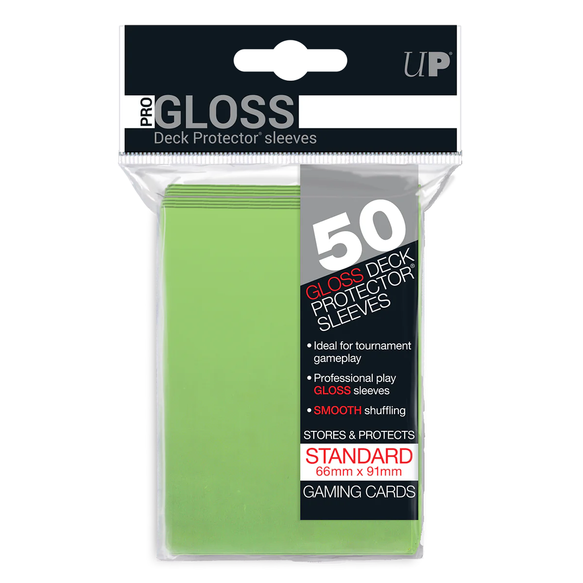 Ultra Pro - PRO-Gloss 50ct Standard Deck Protector® sleeves: Lime Green