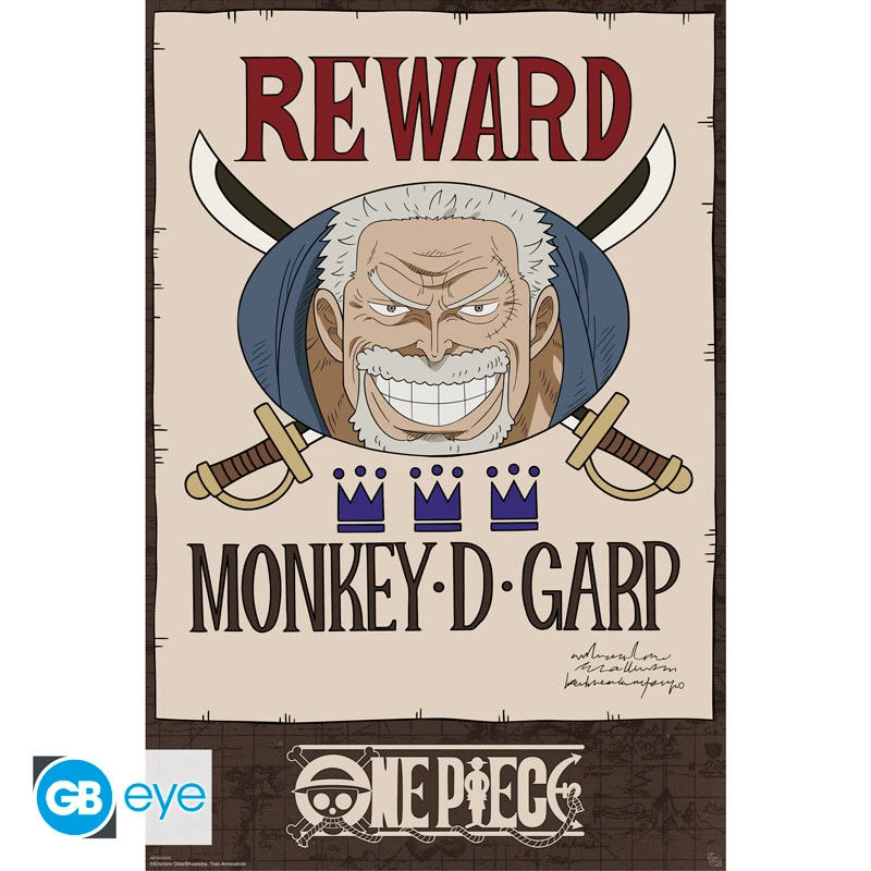 Abysse: One Piece - Maxi Poster (91,5 x 61cm) - Wanted Garp Cross Guild